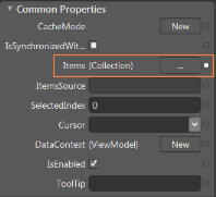 ItemCollection in WPF MenuAdv