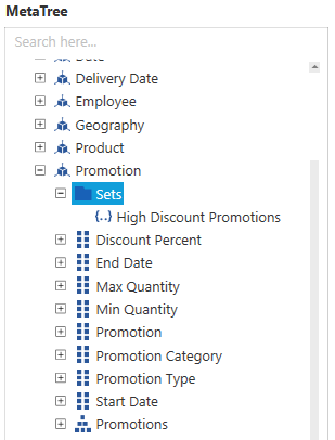 To display the named sets in the cude dimension browser