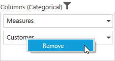 Remove the element by using the context menu of the element