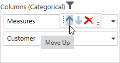 Rearrange the element by using Move Up/Move Down icon