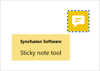 Display tooltip of the sticky note annotation