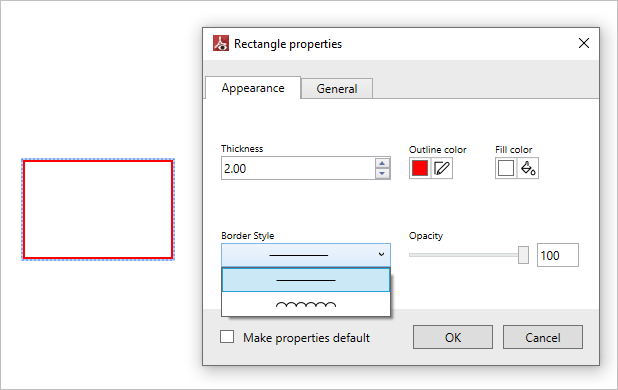 WPF PDFViewer Before applying rectangle annotation border style