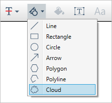 WPF PDFViewer Cloud shape option in toolbar