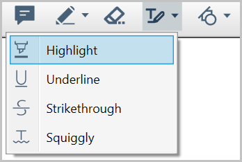 Highlight icon in the WPF PDF Viewer toolbar