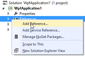 Add the reference for WPF ReportViewer