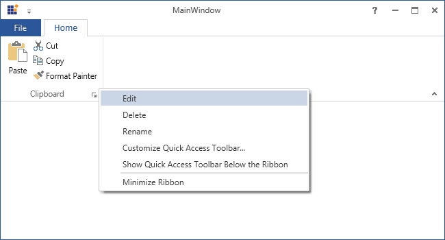 Adding Custom Items to WPF Ribbon Context Menu