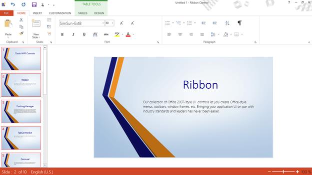 WPF Ribbon with Touch Mode
