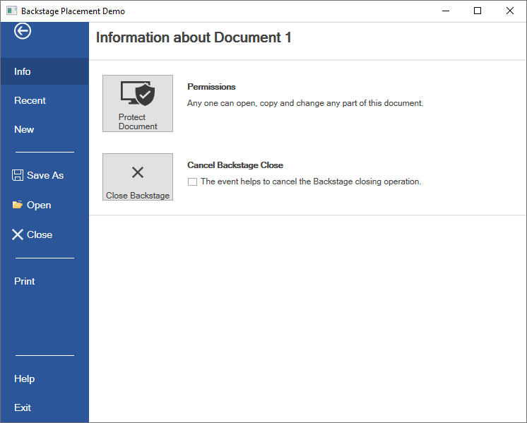 WPF Ribbon BackStage Placed in MS Window as FullScreen