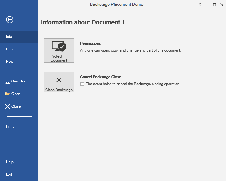 WPF Ribbon BackStage Placed in RibbonWindow as FullScreen