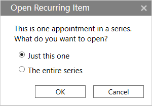 WPF Scheduler editing recurrence appointment