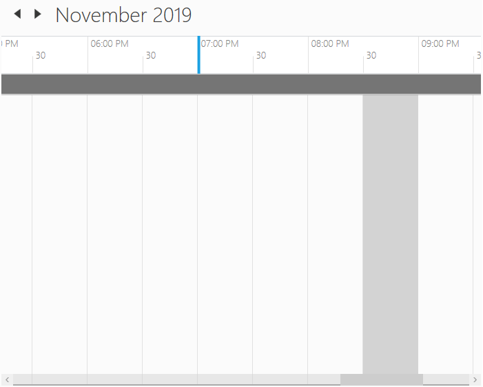 WPF Scheduler timeline view current time indicator