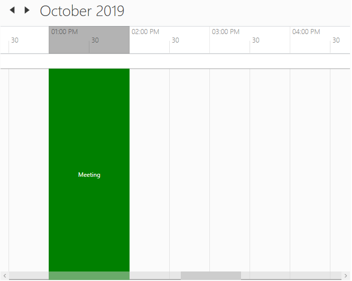 WPF scheduler non accessible time slots using template