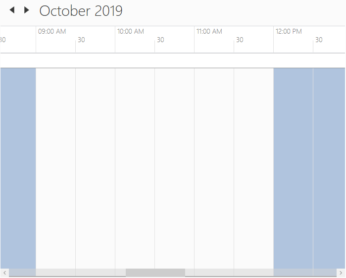 WPF scheduler timeline view Non working hours background changes