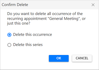 WPF Scheduler deleting recurrence appointment