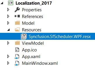 Addition of default resource file of WPF Scheduler into Resources folder