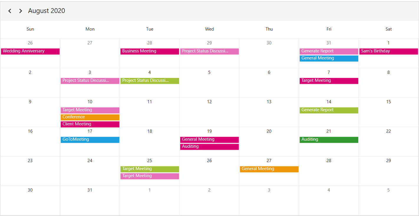 WPF Scheduler month view AppointmentDisplayMode