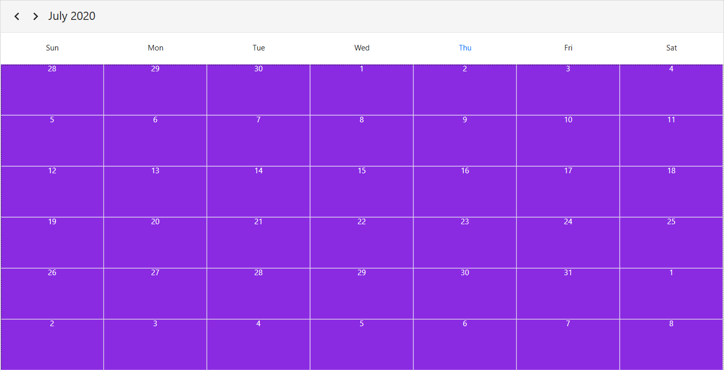 WPF Scheduler month view MonthCellTemplate