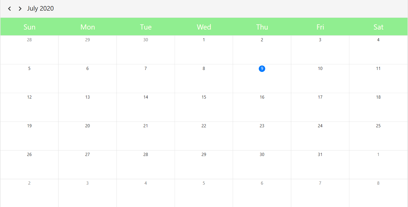 WPF Scheduler month view ViewHeadeTemplate
