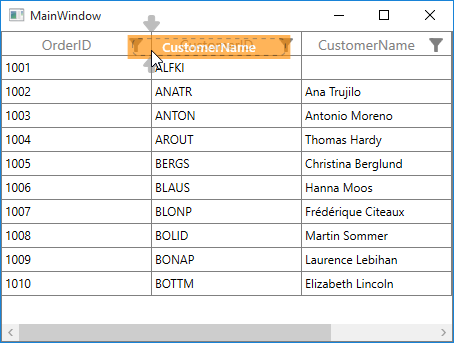 Drag and Drop Column in WPF DataGrid