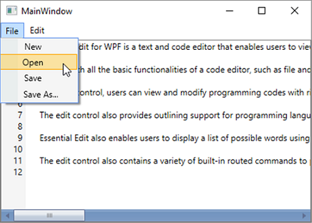 Edit Commands enabled in Syntax Editor