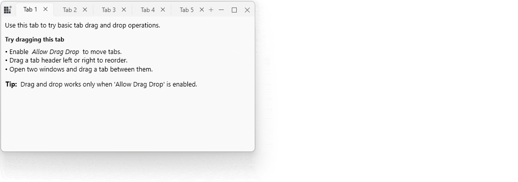 WPF TabbedWindow Tear-Off