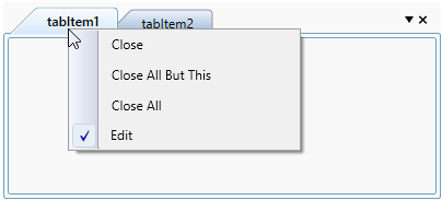 Checked custom context menu for tabitem in TabControl