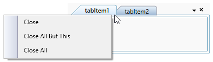 Enable the built-in context menu in WPF TabControl