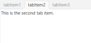 TabItem with Curve header style