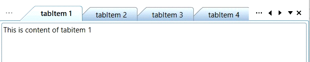 Tab items are rearranged by drag and drop