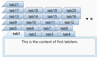 Tabs arranged in MultiLine mode