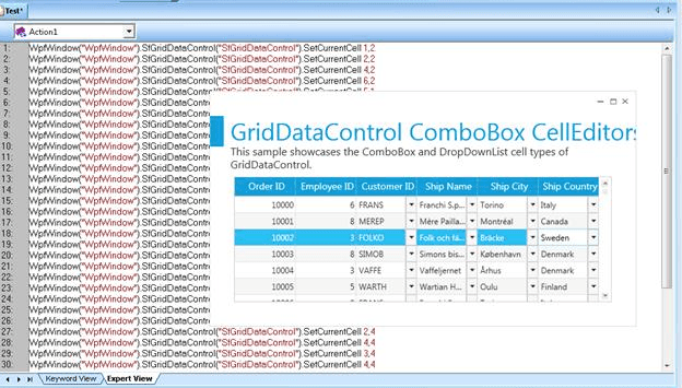 Testing the GridDataControl in QTP