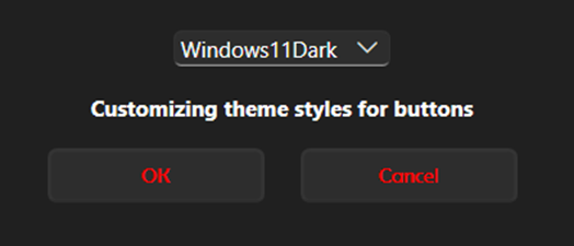 Customizing theme while run time in Dark