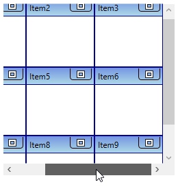 Navigate to the hidden items in TileViewControl using scroll bars