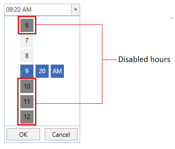 SfTimePicker with max-min time range