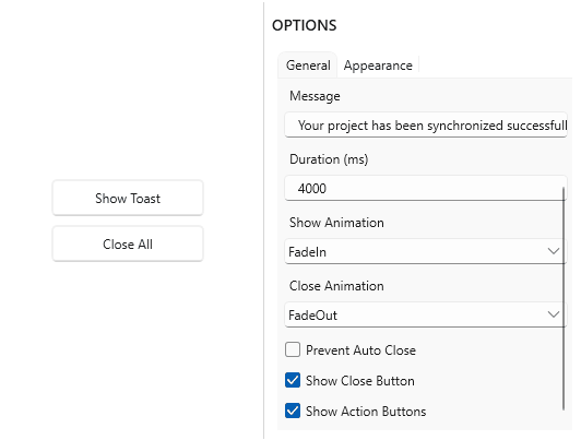 SfToastNotification Animation image