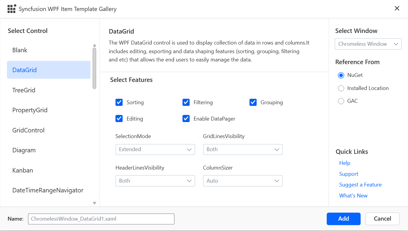 Syncfusion Window with Syncfusion Component