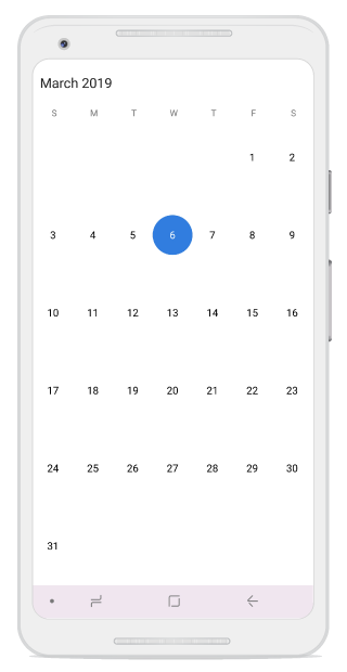 Month View in Xamarin.Android Calendar