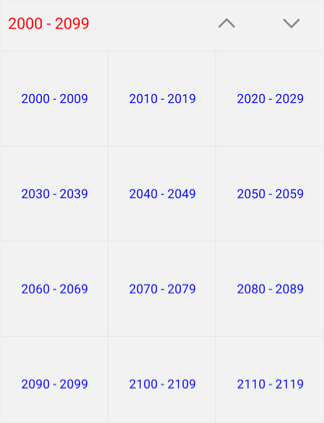 Century view customization in Xamarin.Android Calendar