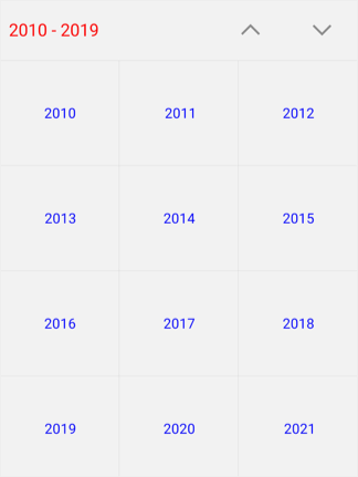 Decade view customization in Xamarin.Android Calendar