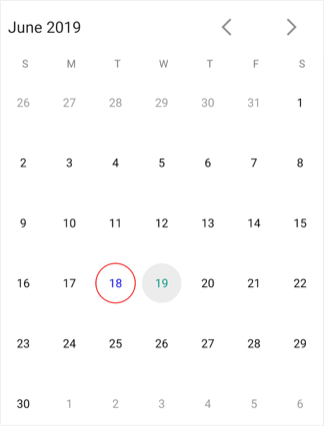 Today border color in Xamarin.Android Calendar