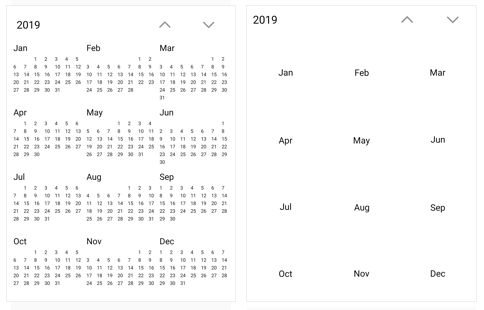Year view mode in Xamarin.Android Calendar