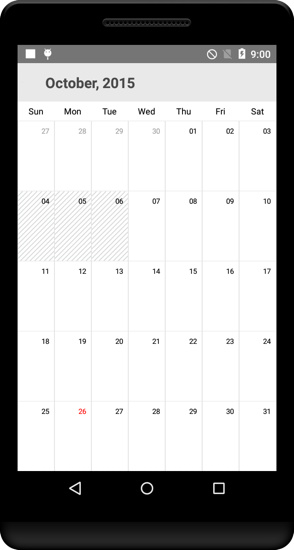 Blackout Dates support in Xamarin.Android Calendar