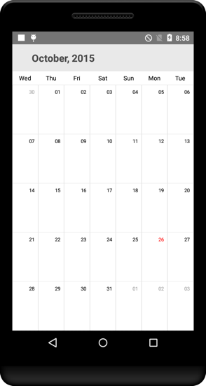 FirstDayofWeek support in Xamarin.Android Calendar