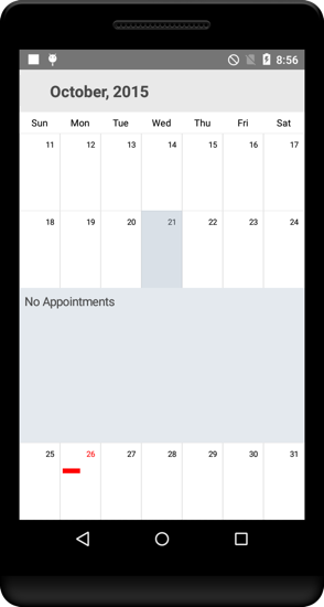 No events in Xamarin.Android Calendar