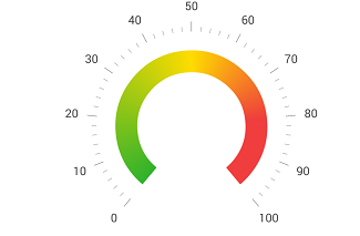 Output image of range with gradient color