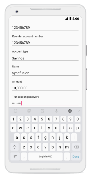 Loading password editor in Xamarin.Android DataForm
