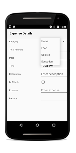 Setting ItemsSource for drop down editor items in Xamarin.Android DataForm