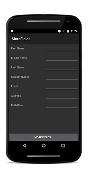 Removing data form fields at run time in Xamarin.Android DataForm