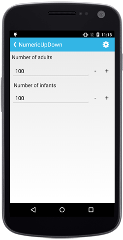 Xamarin.Android NumericUpDown getting started Image