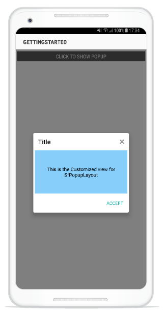 Popup with custom view